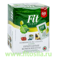 Смесь подсластителей на основе эритритола и стевии № 7, т. м. "ФитПарад", 60 шт. х 1 г, саше