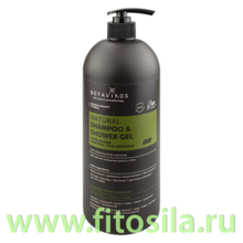 Шампунь+гель для душа 2 в 1 Aromatherapy Fitness, для мягкого очищения тела и волос, 1000 мл "Botavikos"