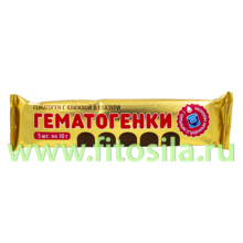 Гематоген с клюквой в темной глазури, 5 шт по 10 г**