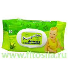 Салфетки влажные "Pamperino" детские с экстрактом алоэ вера, № 80